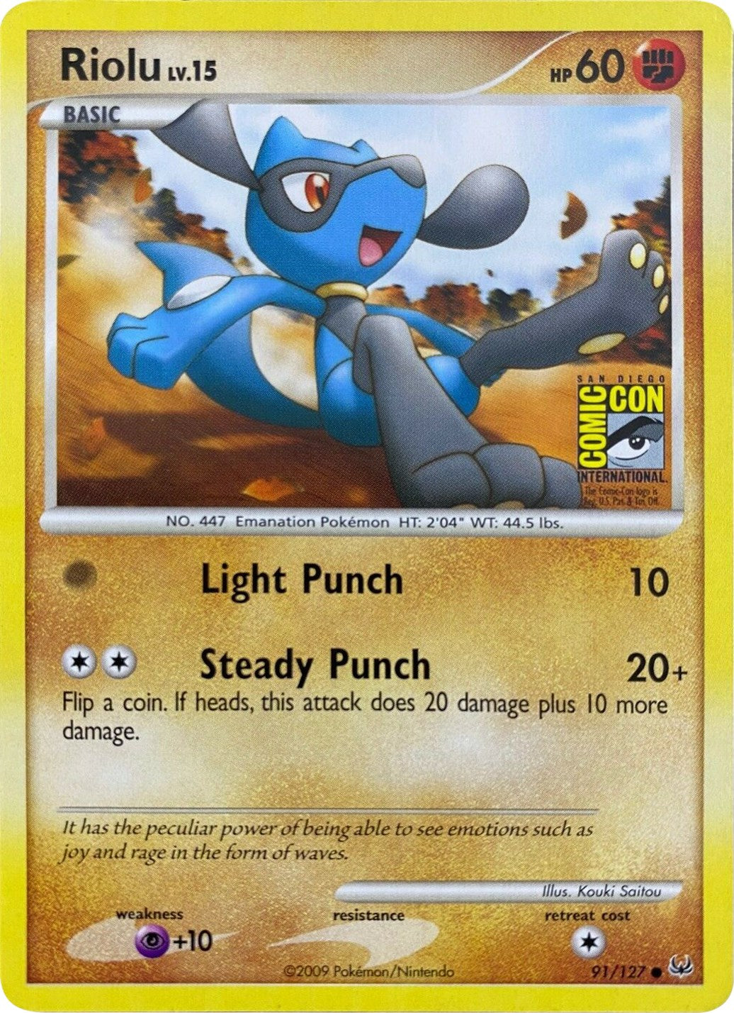Riolu (91/127) (SDCC 2009) [Platinum: Base Set] | Game Haven TX
