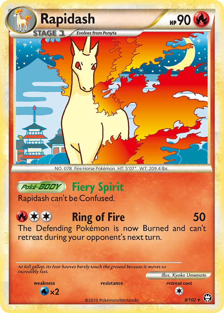 Rapidash (8/102) [HeartGold & SoulSilver: Triumphant] | Game Haven TX