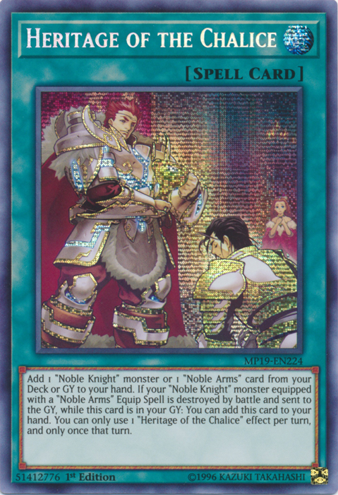 Heritage of the Chalice [MP19-EN224] Prismatic Secret Rare | Game Haven TX