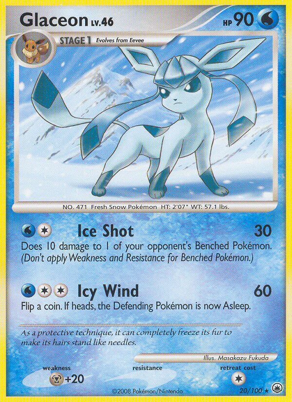 Glaceon (20/100) (Theme Deck Exclusive) [Diamond & Pearl: Majestic Dawn] | Game Haven TX