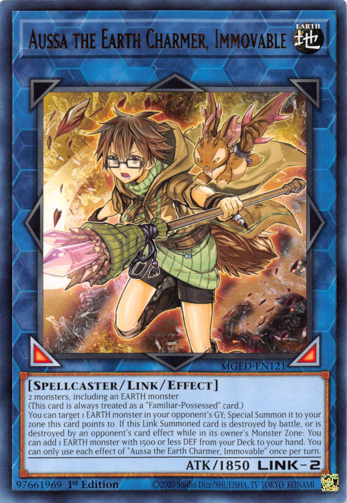 Aussa the Earth Charmer, Immovable [MGED-EN121] Rare | Game Haven TX