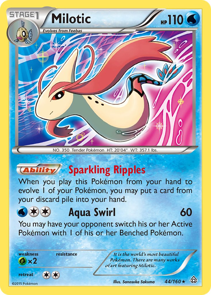 Milotic (44/160) (Theme Deck Exclusive) [XY: Primal Clash] | Game Haven TX