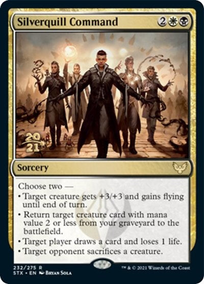 Silverquill Command (Prerelease) [Strixhaven: School of Mages Prerelease Promos] | Game Haven TX