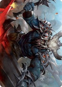 Frenzied Raider Art Card (Gold-Stamped Signature) [Kaldheim: Art Series] | Game Haven TX