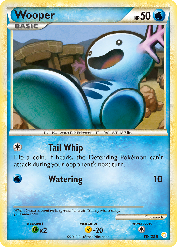 Wooper (88/123) [HeartGold & SoulSilver: Base Set] | Game Haven TX
