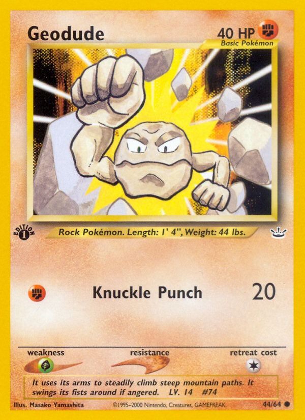 Geodude (44/64) [Neo Revelation 1st Edition] | Game Haven TX