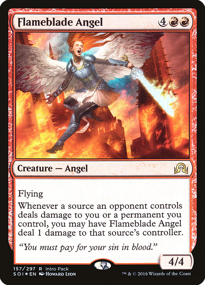 Flameblade Angel [Shadows over Innistrad Promos] | Game Haven TX