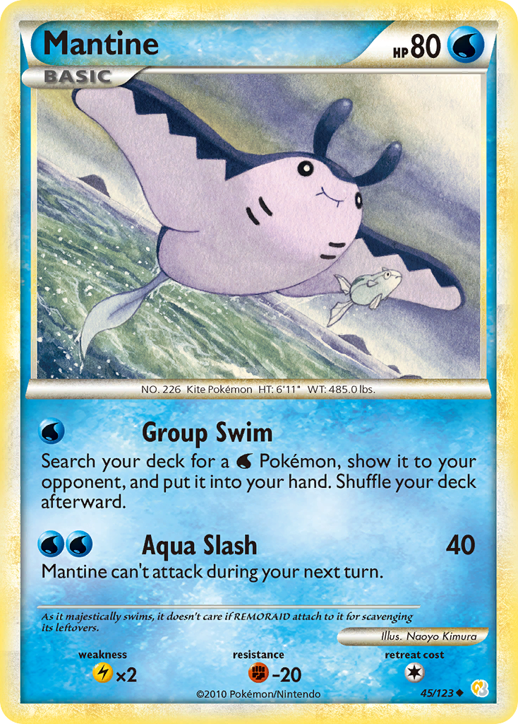 Mantine (45/123) [HeartGold & SoulSilver: Base Set] | Game Haven TX