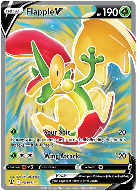 Flapple V (143/163) [Sword & Shield: Battle Styles] | Game Haven TX