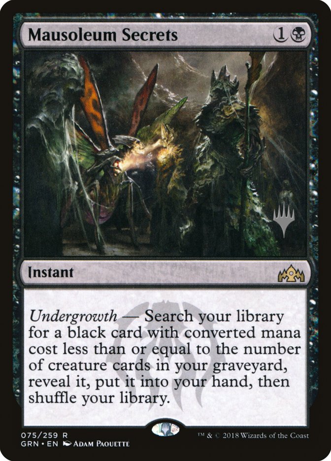 Mausoleum Secrets [Guilds of Ravnica Promos] | Game Haven TX