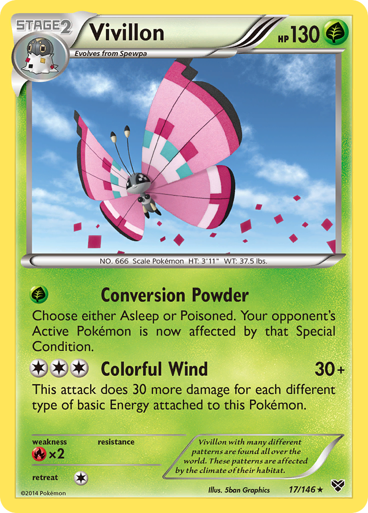 Vivillon (17/146) (High Plains Form/Orange Wings) [XY: Base Set] | Game Haven TX