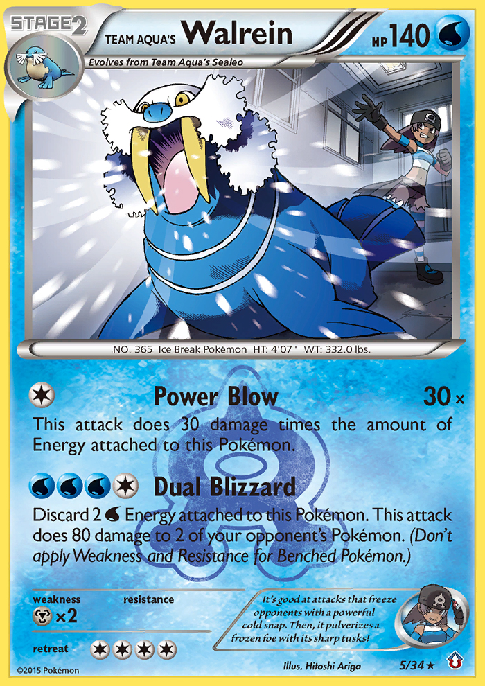 Team Aqua's Walrein (5/34) [XY: Double Crisis] | Game Haven TX