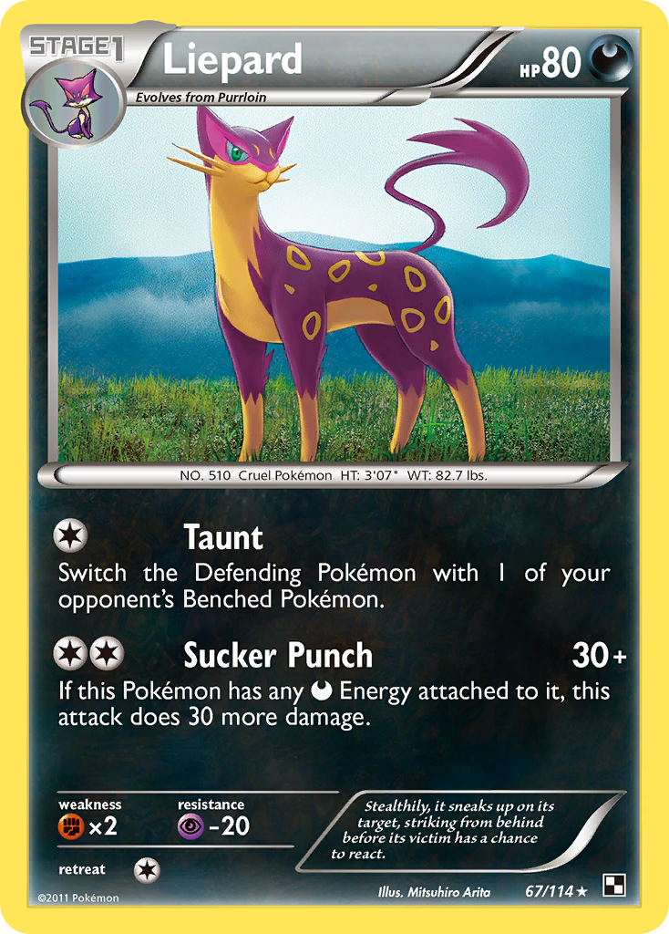 Liepard (67/114) [Black & White: Base Set] | Game Haven TX