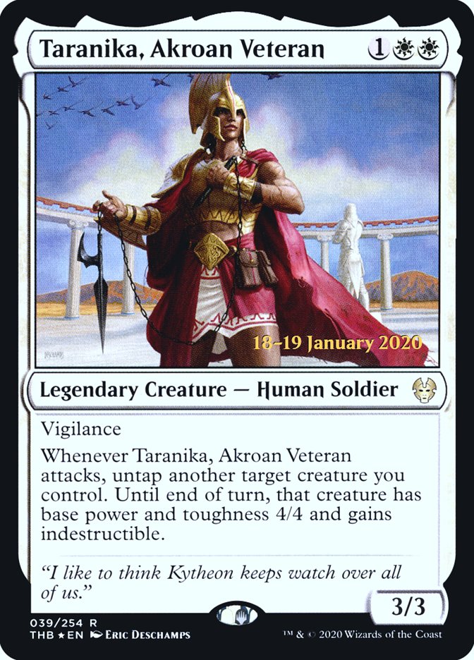 Taranika, Akroan Veteran [Theros Beyond Death Promos] | Game Haven TX