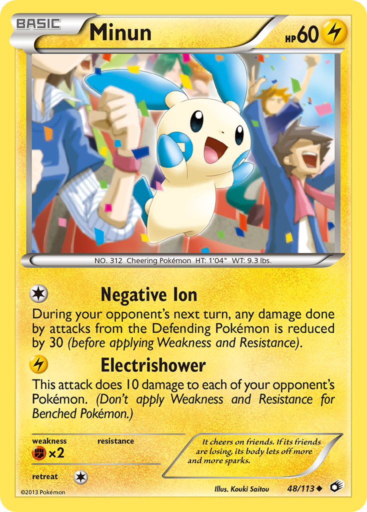 Minun (48/113) [Black & White: Legendary Treasures] | Game Haven TX