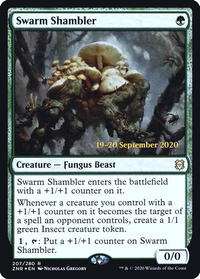 Swarm Shambler [Zendikar Rising Promos] | Game Haven TX