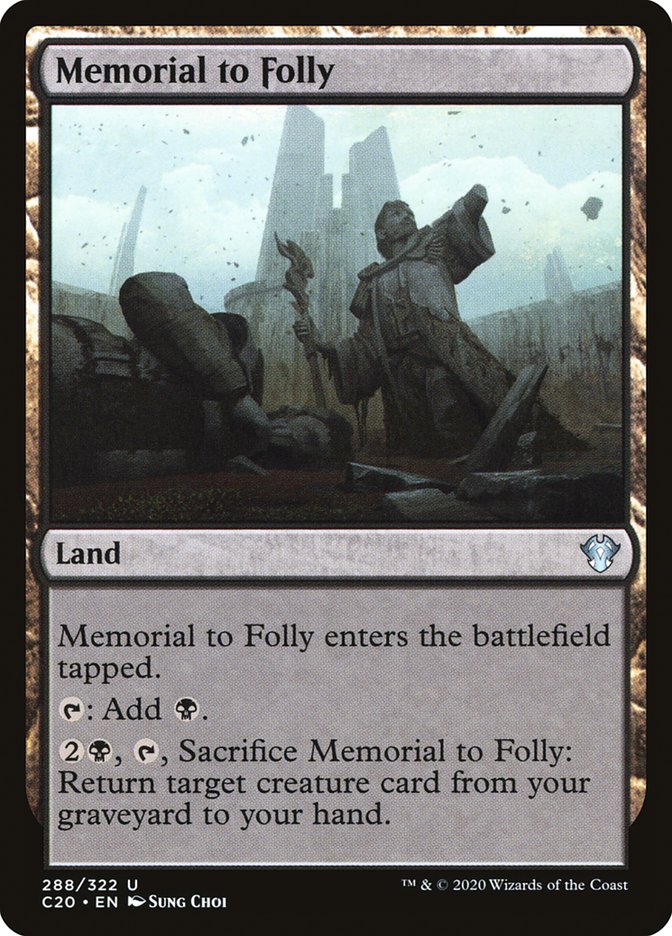 Memorial to Folly [Commander 2020] | Game Haven TX