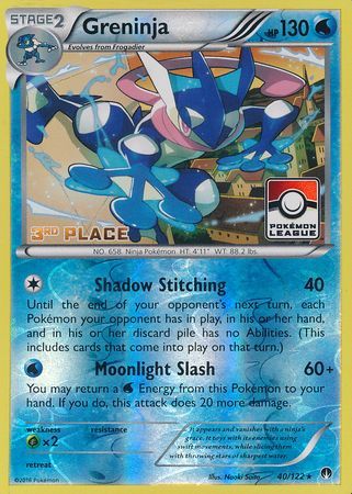 Greninja (40/122) (League Promo 3rd Place) [XY: BREAKpoint] | Game Haven TX