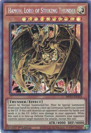 Hamon, Lord of Striking Thunder [MP21-EN253] Prismatic Secret Rare | Game Haven TX