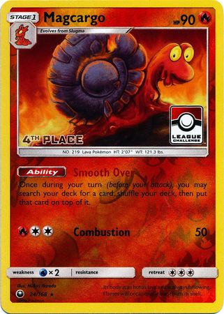 Magcargo (24/168) (League Promo 4th Place) [Sun & Moon: Celestial Storm] | Game Haven TX