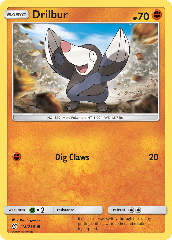 Drilbur (118/236) [Sun & Moon: Unified Minds] | Game Haven TX