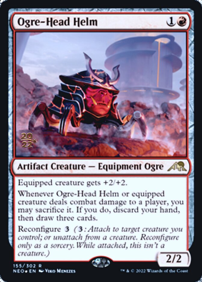 Ogre-Head Helm [Kamigawa: Neon Dynasty Prerelease Promos] | Game Haven TX