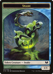 Snake (021) // Saproling Double-Sided Token [Commander 2015 Tokens] | Game Haven TX