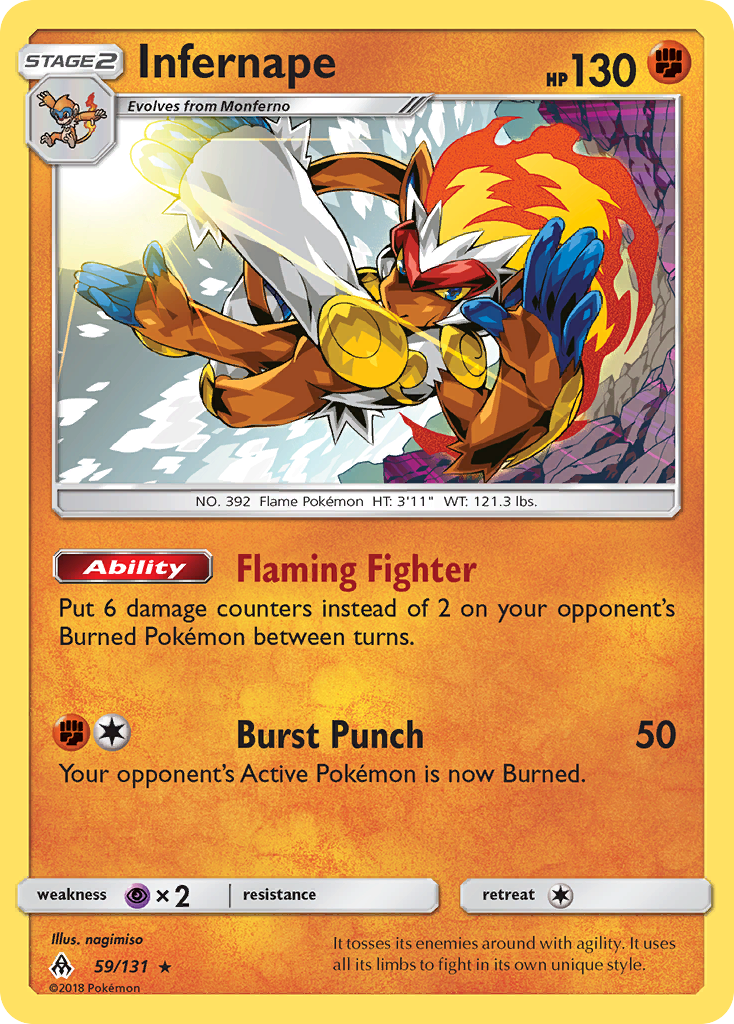 Infernape (59/131) [Sun & Moon: Forbidden Light] | Game Haven TX