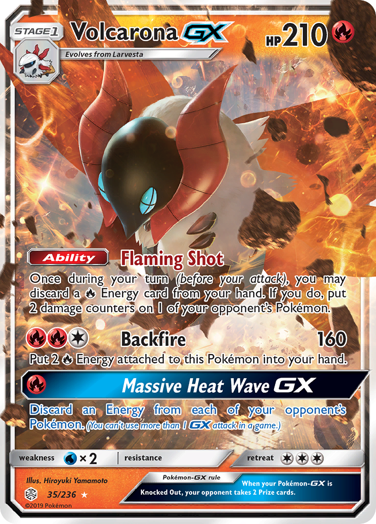 Volcarona GX (35/236) [Sun & Moon: Cosmic Eclipse] | Game Haven TX