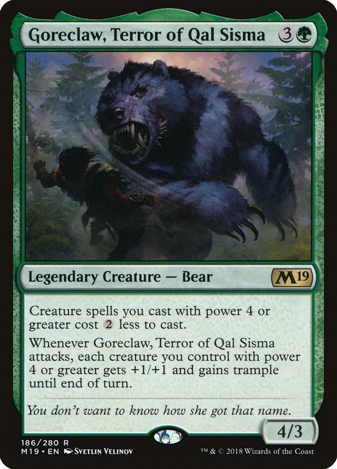 Goreclaw, Terror of Qal Sisma [Core Set 2019] | Game Haven TX
