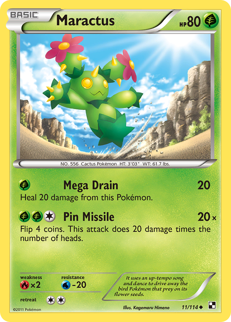 Maractus (11/114) [Black & White: Base Set] | Game Haven TX
