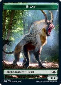 Beast // Treasure Double-sided Token [Double Masters Tokens] | Game Haven TX