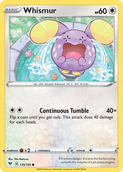 Whismur (135/185) [Sword & Shield: Vivid Voltage] | Game Haven TX