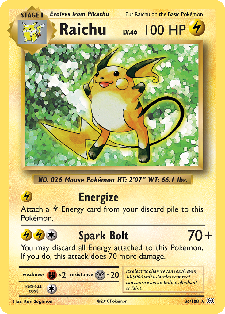Raichu (36/108) [XY: Evolutions] | Game Haven TX