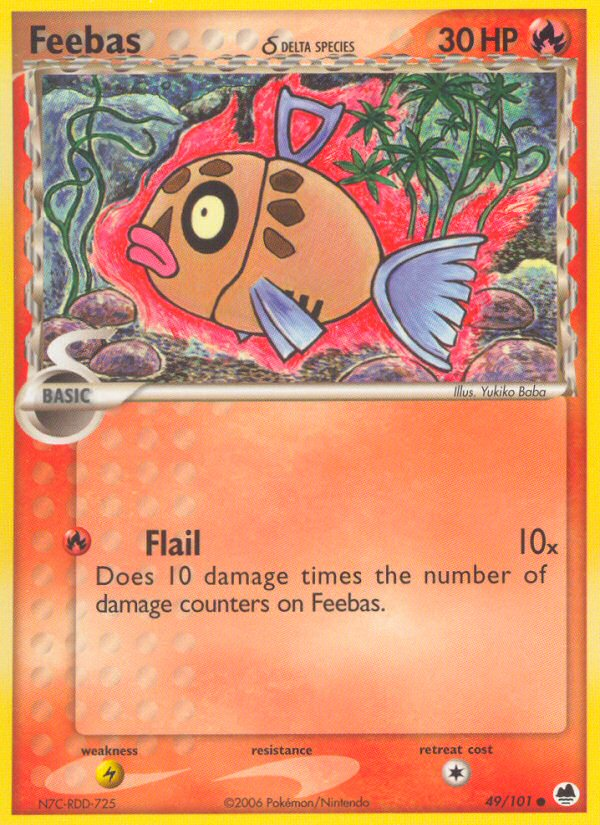Feebas (49/101) (Delta Species) [EX: Dragon Frontiers] | Game Haven TX