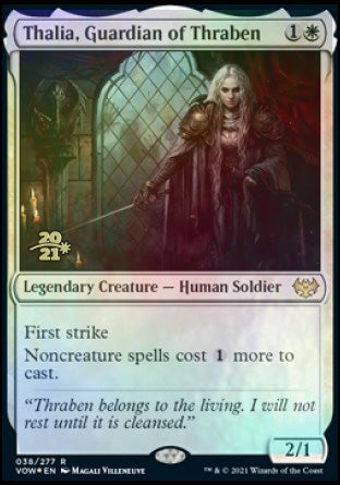 Thalia, Guardian of Thraben [Innistrad: Crimson Vow Prerelease Promos] | Game Haven TX