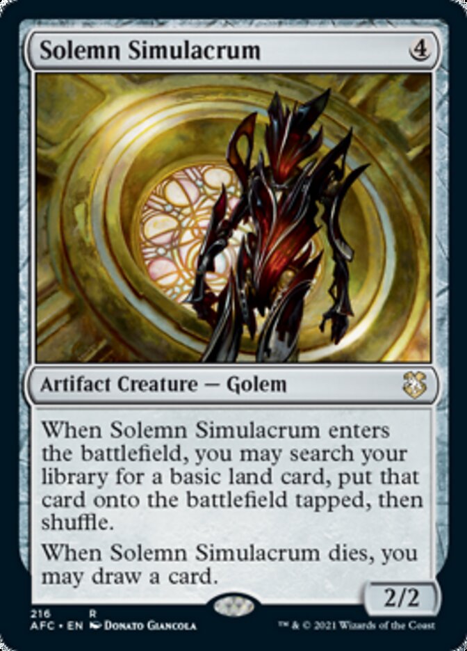 Solemn Simulacrum [Dungeons & Dragons: Adventures in the Forgotten Realms Commander] | Game Haven TX