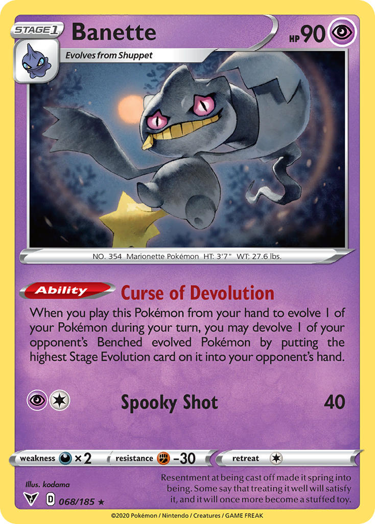 Banette (068/185) [Sword & Shield: Vivid Voltage] | Game Haven TX