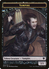 Vampire // Zombie Double-sided Token [Commander 2017 Tokens] | Game Haven TX