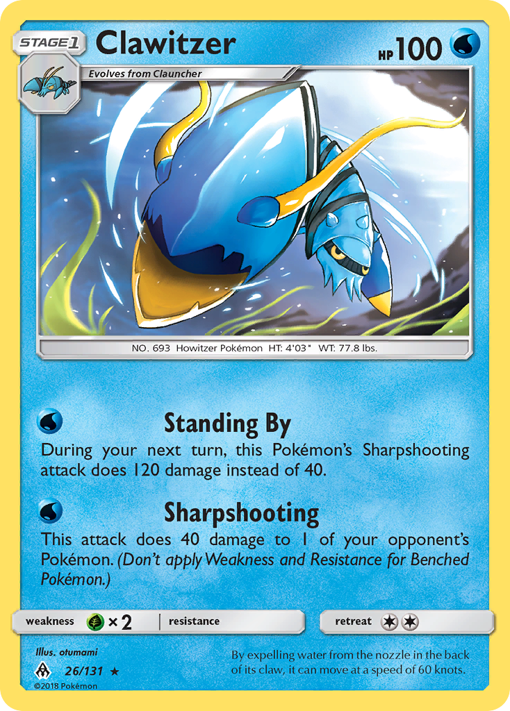 Clawitzer (26/131) [Sun & Moon: Forbidden Light] | Game Haven TX