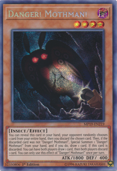 Danger! Mothman! [MP19-EN219] Prismatic Secret Rare | Game Haven TX