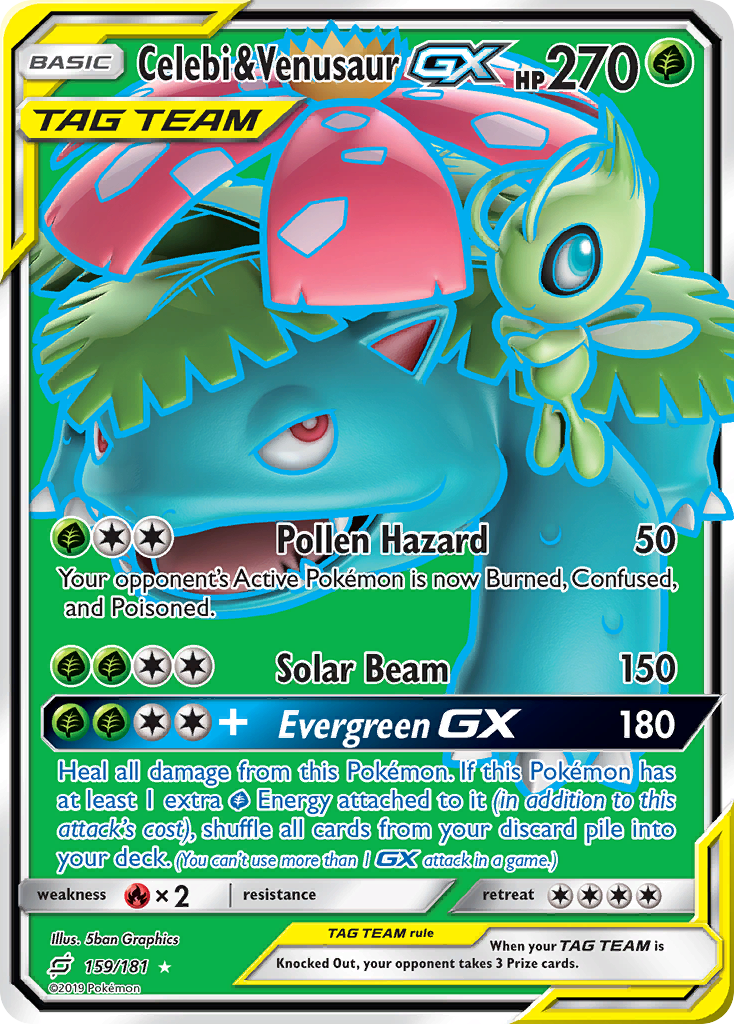 Celebi & Venusaur GX (159/181) [Sun & Moon: Team Up] | Game Haven TX