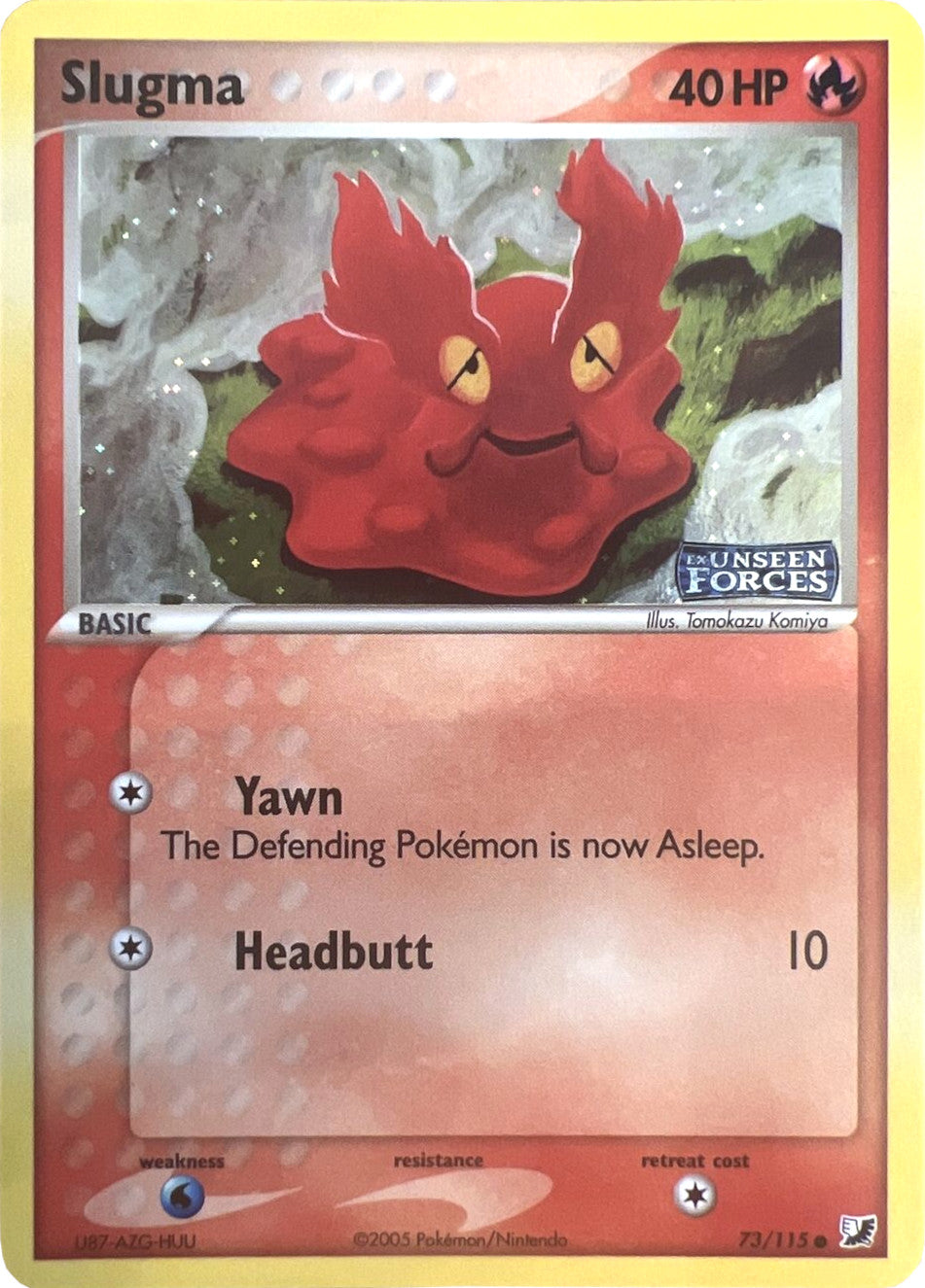 Slugma (73/115) (Stamped) [EX: Unseen Forces] | Game Haven TX