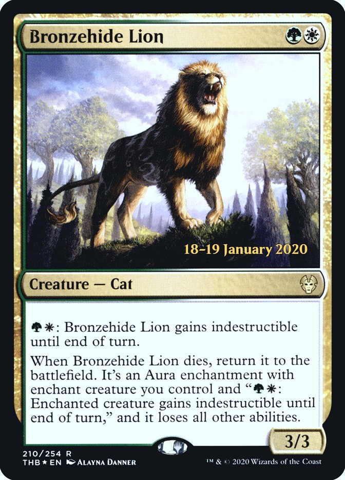 Bronzehide Lion [Theros Beyond Death Promos] | Game Haven TX