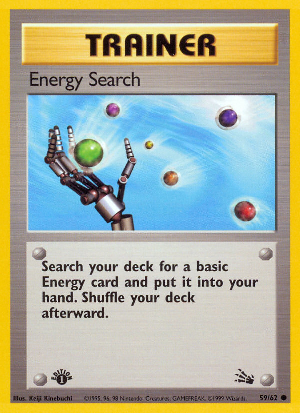 Energy Search (59/62) [Fossil 1st Edition] | Game Haven TX