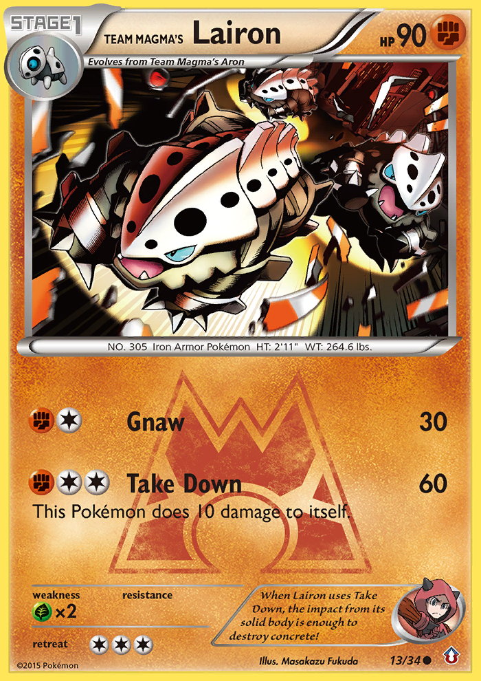 Team Magma's Lairon (13/34) [XY: Double Crisis] | Game Haven TX