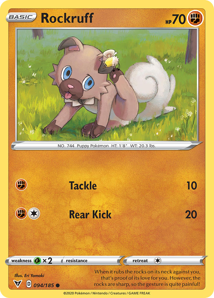 Rockruff (094/185) [Sword & Shield: Vivid Voltage] | Game Haven TX