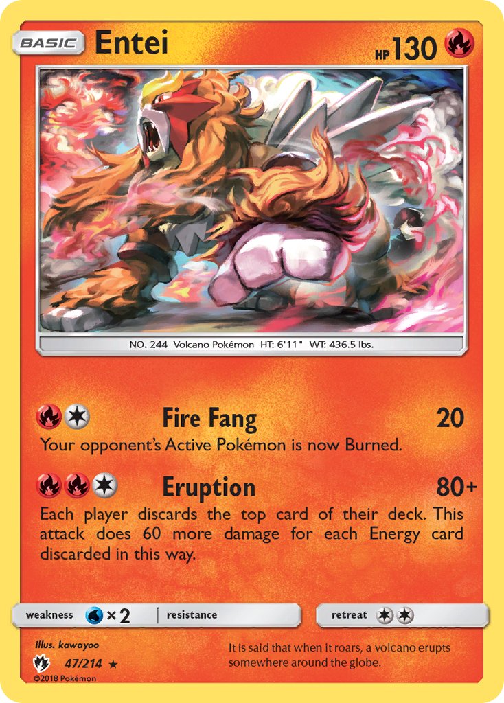 Entei (47/214) (Theme Deck Exclusive) [Sun & Moon: Lost Thunder] | Game Haven TX