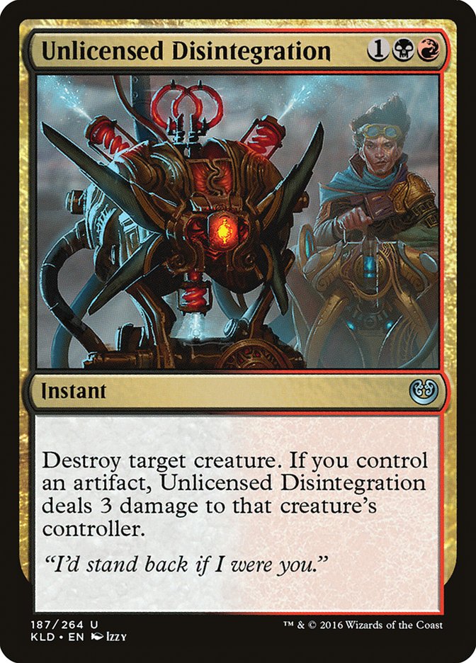 Unlicensed Disintegration [Kaladesh] | Game Haven TX