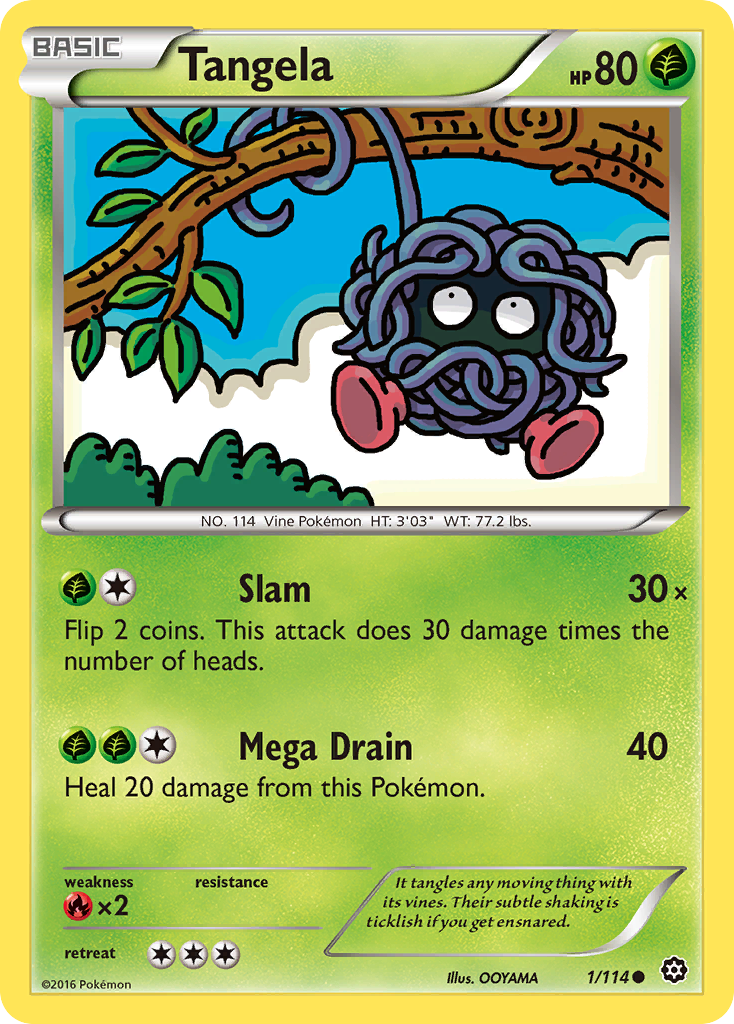 Tangela (1/114) [XY: Steam Siege] | Game Haven TX